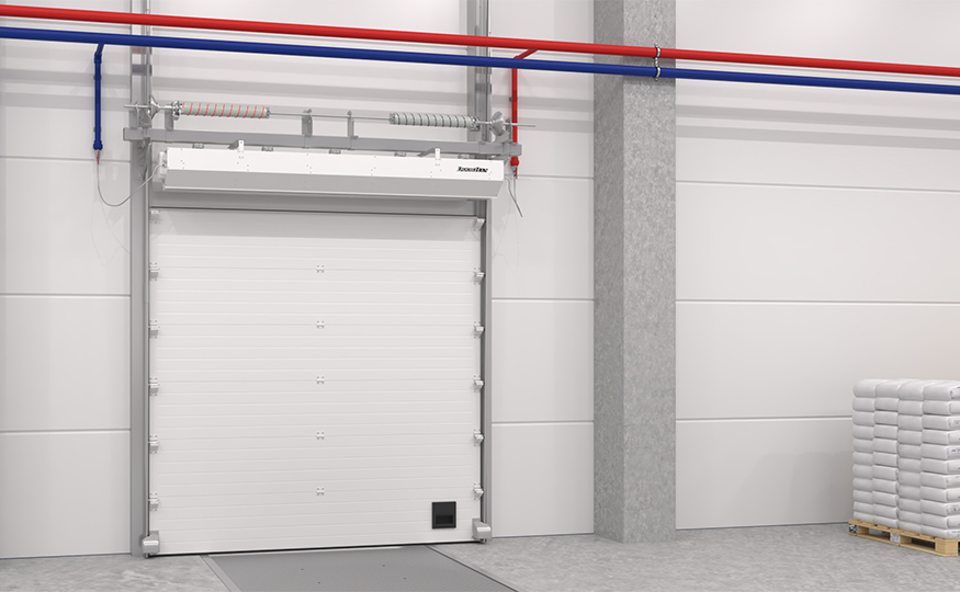 Новая опция «воздушная завеса» стала доступна для промышленных секционных ворот