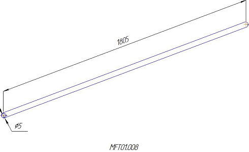 Ось Ф20 L=1805мм