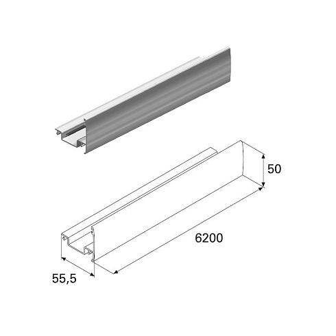 Профиль алюм. "Притвор модифицированный" RAL8017 коричневый глянцевый