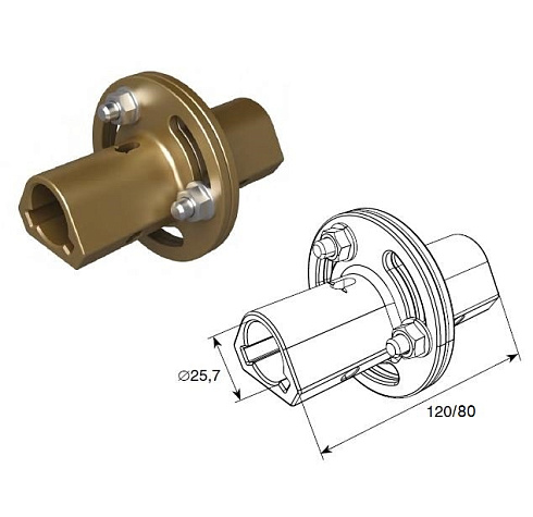 МУФТА СОЕДИНИТЕЛЬНАЯ РЕГУЛИРУЕМАЯ 120 мм