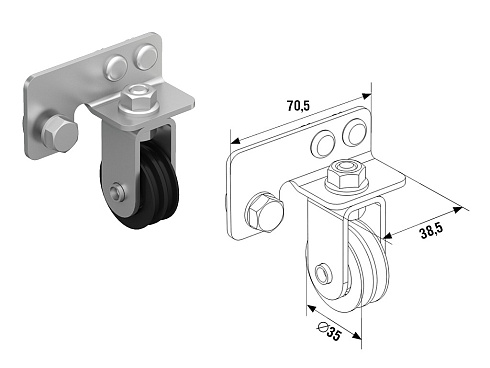 Кронштейн крепления шкива RSD01LUX в сборе
