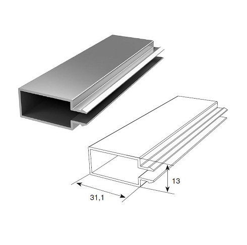 Профиль алюм. штапик нестандартный цвет