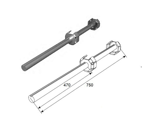 АДАПТЕР КОНЦЕВОЙ 1" ДЛЯ ОКТОГОНАЛЬНОГО ВАЛА 70 мм