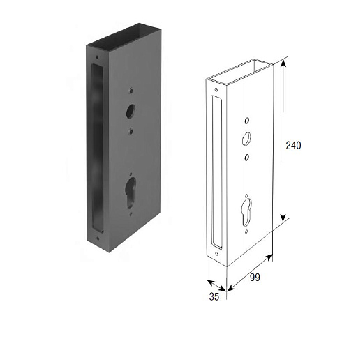 Профиль увеличенный с заклепкой под замок