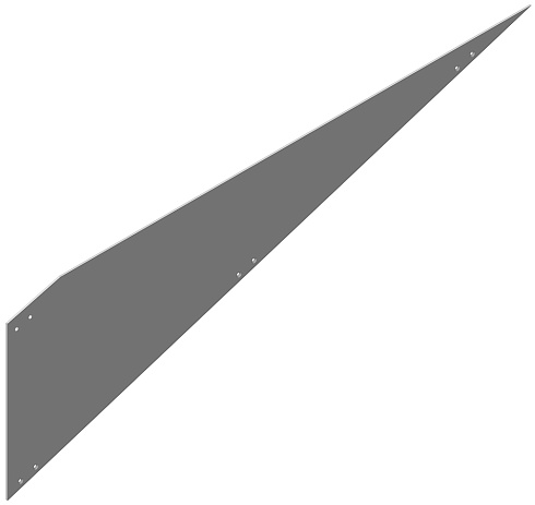 Шторка левая для платформ серии DLHHI L=3000 мм