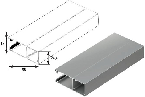 Направляющий профиль с щеткой RG65MS