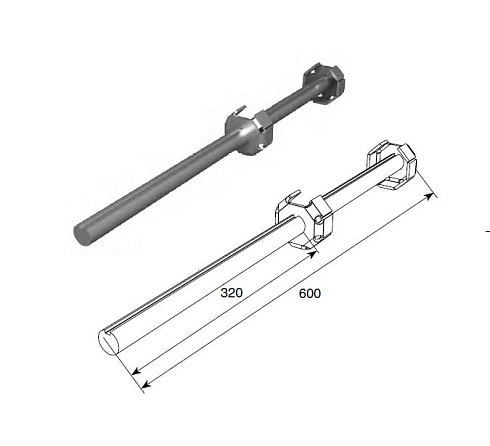 АДАПТЕР КОНЦЕВОЙ 1" ДЛЯ ОКТОГОНАЛЬНОГО ВАЛА 70 мм