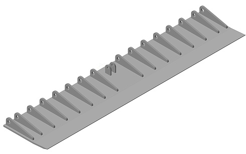 Аппарель в сборе 400х1800мм (10т) для платф. с поворотной аппарелью
