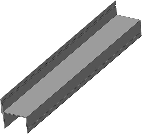 АЛЮМИНИЕВЫЙ ПРОФИЛЬ Ц-ОБРАЗНЫЙ ДЛЯ КАЛИТКИ