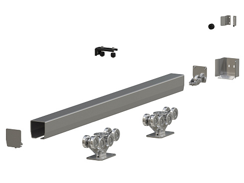 Система роликов и направляющих для балки 138х144х6 мм L=8000 мм