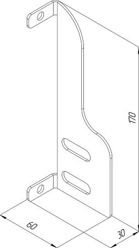 Уголок для крепления датчика левый