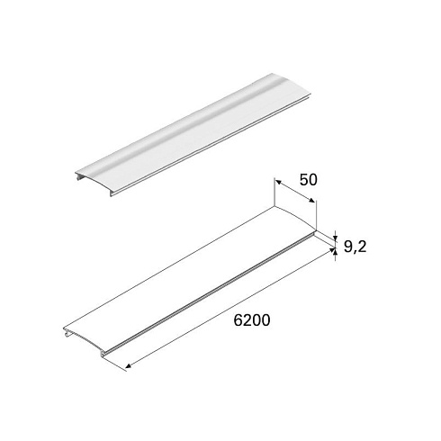 Профиль "Крышка большая"СПА-3581 нестандартный цвет
