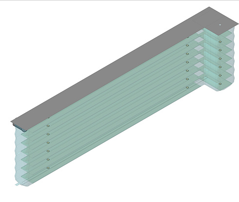 Надувная часть подушки герметизатора боковой 3500х800мм Левой