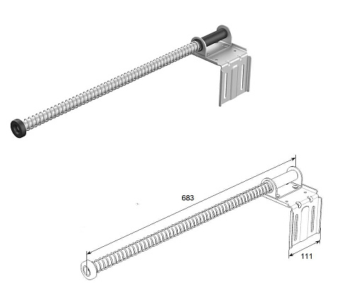 Пружинный амортизатор укороченный