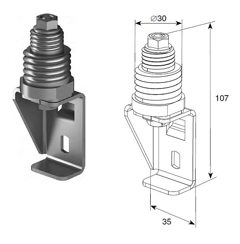 Окончание пружины нижнее в сборе