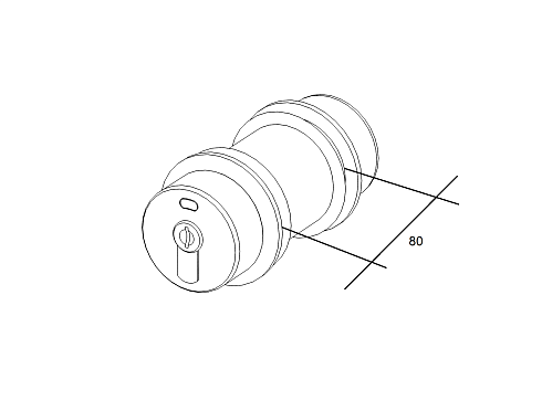 ЗАМОК ЦЕПНОЙ ВРЕЗНОЙ ХОЛОДИЛЬНОЙ ДВЕРИ БЕЗ ЗАПОРНОГО УСТРОЙСТВА